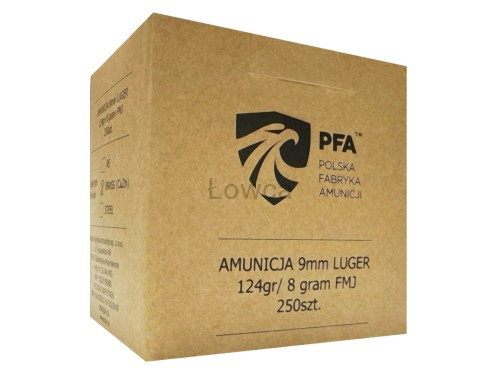 amu.o PFA 9PARA FMJ 124gr/8g op.250  UN0012