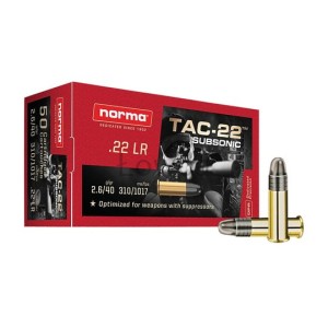 amu.s NORMA 22LR TAC-22 SUBSONIC 2.6g/40gr UN0012