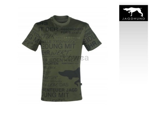 T-shirt print zielony XL